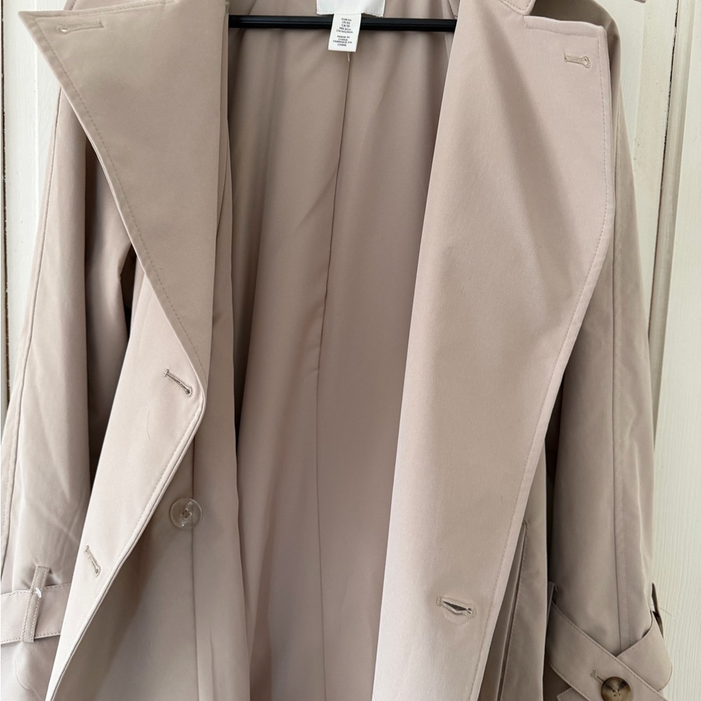H&M Classic Beige Trench Coat XS - Picture 5 of 7